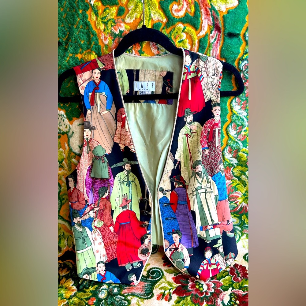 Vintage TAPP New York silk vest size S